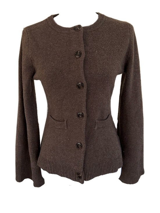Mod Ref Sweaters - Mod Ref Brown Button-Up Women's Cardigan Sweater